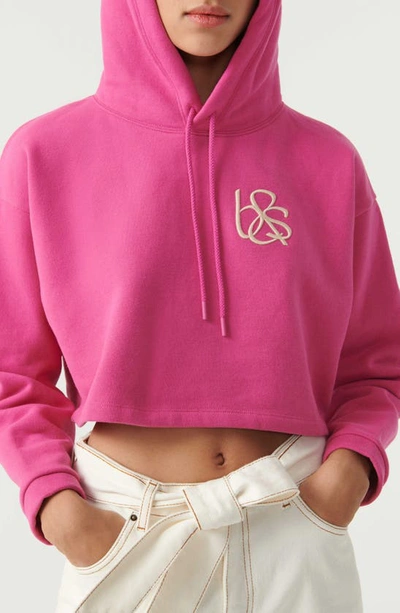 Shop Ba&sh Helia Crop Pullover Hoodie In Rose