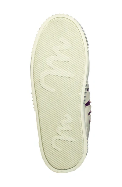 Shop Sandro Moscoloni Low Top Leather Sneaker In White/ Purple