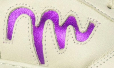 Shop Sandro Moscoloni Low Top Leather Sneaker In White/ Purple
