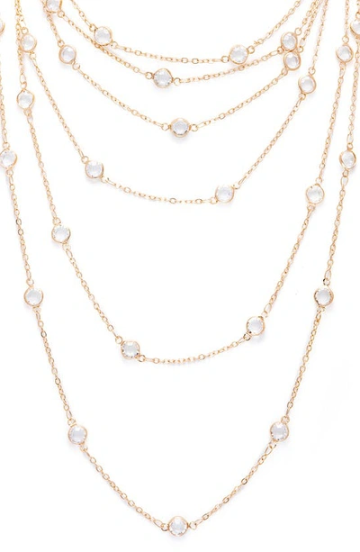 Saachi Crystal Layered Necklace In Gold