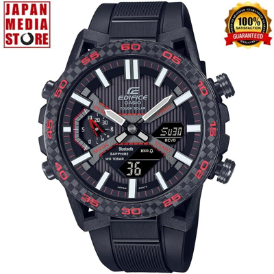 Pre-owned Casio Edifice Sospensione Ecb-2000ypb-1ajf Black Bluetooth Solar Men Watch
