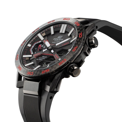 Pre-owned Casio Edifice Sospensione Ecb-2000ypb-1ajf Black Bluetooth Solar Men Watch