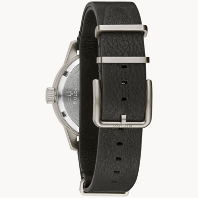 Pre-owned Bulova Men's Dial Leather Strap Hack Watch 96a246