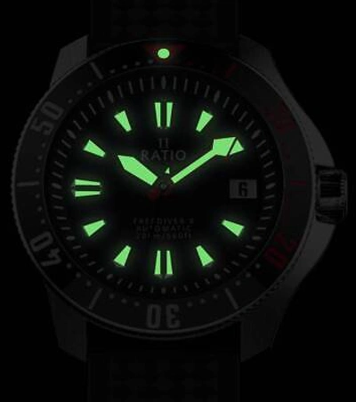 Pre-owned Ratio Freediver X Automatic Diver's Rtx001 Men's Watch