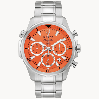 Pre-owned Bulova Men's Marine Star Chronograph Watch (96b395)