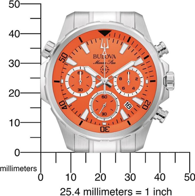 Pre-owned Bulova Men's Marine Star Chronograph Watch (96b395)