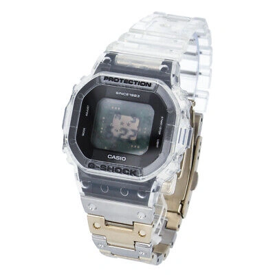 Pre-owned Casio 40th Anniversary Clear Remix Eric Hayes Digital Watch Silver Skeleton Dwe-5640rx