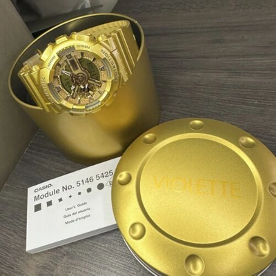 Pre-owned Casio New✅limited Edition✅ G-shock X Vashtie Kola Violette Gold Watch Gma-s110vk-9