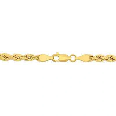 Pre-owned Amour 22 Inch Rope Chain Necklace In 10k Yellow Gold (4 Mm)