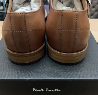 Pre-owned Paul Smith Brand Mens Ps  “frank” Double Monk Strap Shoes 7us/6uk In Brown