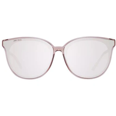 Pre-owned Jimmy Choo Jich-1045856 Women Pink Sunglasses Metal Cat Eye Mirrored Eyeglasses In Gray