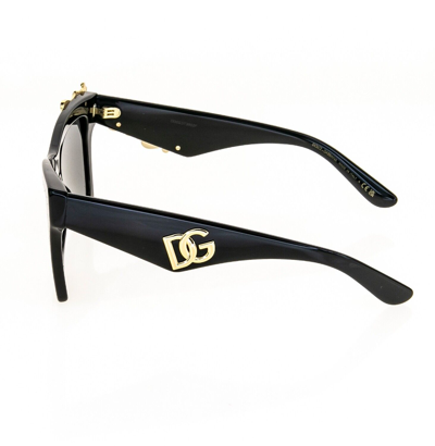 Pre-owned Dolce & Gabbana Crossed Logo 4434 Black Baroque Sunglass Perry Fashion Dg4434 In Gray