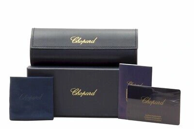 Pre-owned Chopard Sch291 821p Sunglasses Men's Navy-gold/grey Polarized Lenses Pilot 57mm In Gray