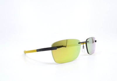 Pre-owned Mclaren Mlsups18c C01 58mm Black/yellow Polarized And Mirrored Sunglasses.
