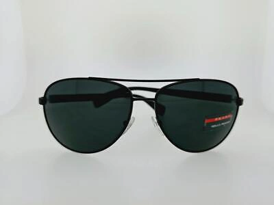 Pre-owned Prada Sunglasses Ps 51os 1bo1a1 62mm Matte Black Frame With Grey Lenses In Gray