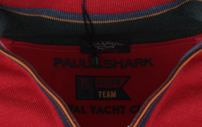 Pre-owned Paul & Shark Yachting Men's Sweater Jumper Pullover Troyer Size 3xl 100% Wool In Red