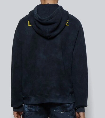 Pre-owned Lost Daze $750  Men's Black Cotton Spiral Graphic Pullover Hoodie Sweater Size M