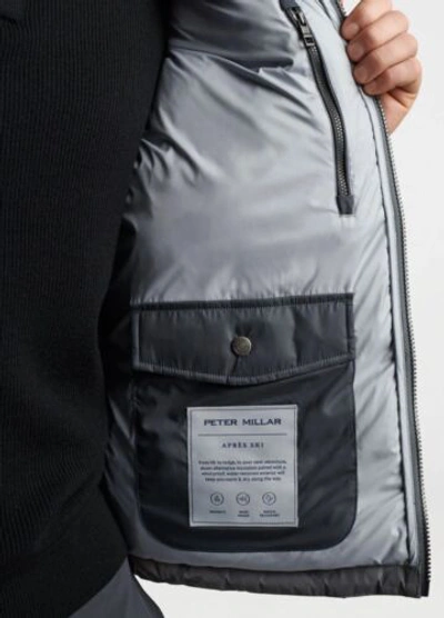 Pre-owned Peter Millar Après Ski Jacket In Iron Reflective Size Xl $348. In Iron (gray)