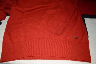 Pre-owned Loro Piana Suede Leather Trim 100% Cashmere Long Dress Turtleneck Sweater In Red
