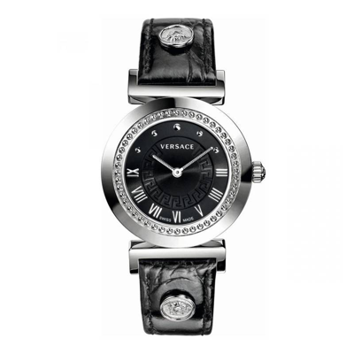 Shop Versace Vanity Quartz Black Dial Ladies Watch P5q99d009s009