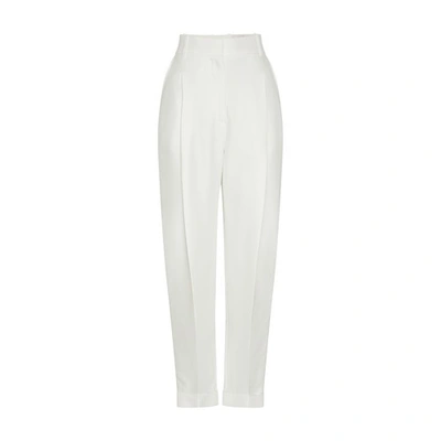 Shop Alexander Mcqueen Tappered Pants In Opticalwhite