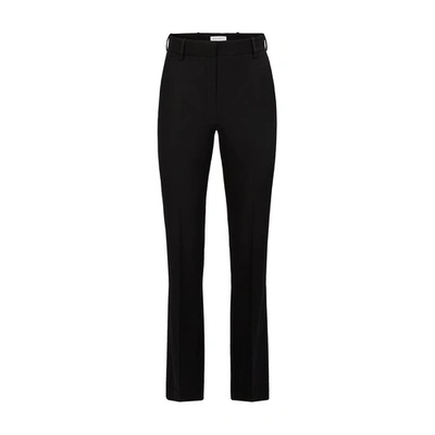 Shop Nina Ricci Wool Gabardine Straight Pants In Black