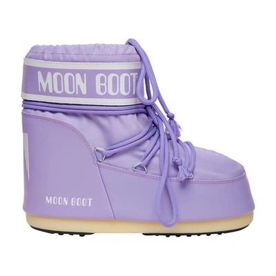 Shop Moon Boot Icon Low Nylon Ankle Boots In Lilac
