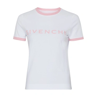 Shop Givenchy T-shirt In White_pink