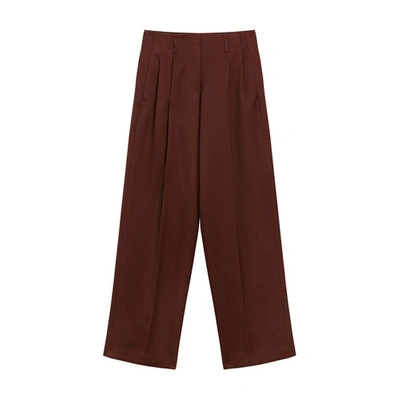 Shop Golden Goose Flavia Wide Leg Pants In Chicory_coffee