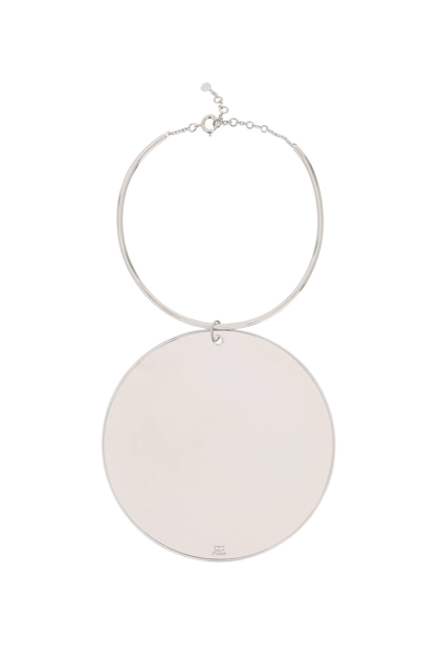Shop Courrèges Courreges Mirror Charm Necklace