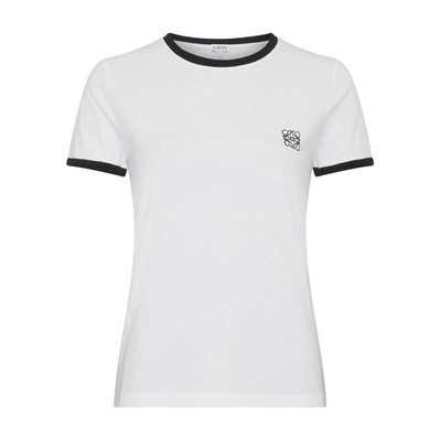 Shop Loewe Anagram T-shirt In White_black