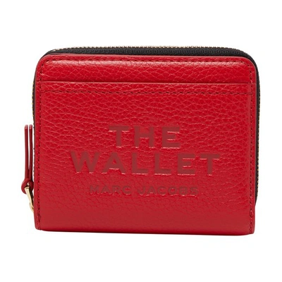 Shop Marc Jacobs The Mini Compact Wallet In True_red