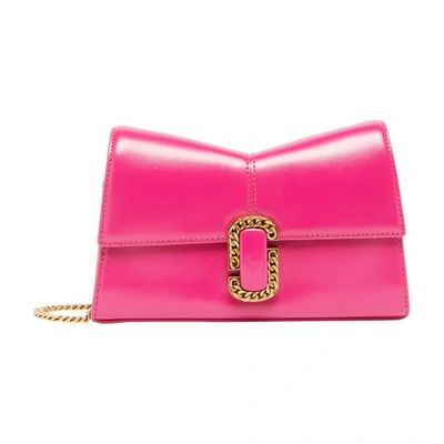 Shop Marc Jacobs The Chain Wallet Bag In Lipstick_pink