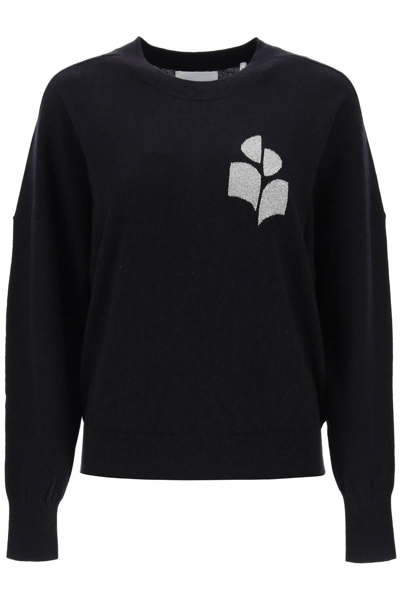 Shop Marant Etoile Isabel  Marisans Sweater With Lurex Logo Intarsia