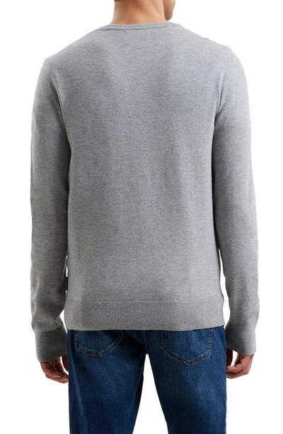 Shop French Connection Supersoft Cotton Sweater In Light Grey Melange