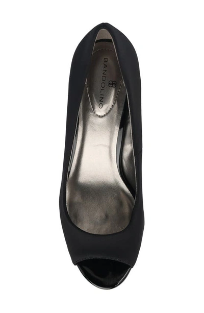 Shop Bandolino Tuff Love Peep Toe Wedge Pump In Black