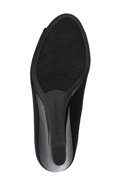 Bandolino Tuff Love Womens Solid Textured Wedge Heels In Black