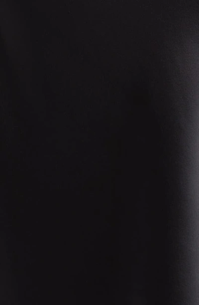 Shop Stella Mccartney Iconic Lace Trim Double Face Satin Dress In 1000 - Black