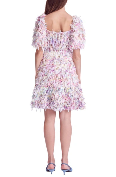 English Factory Textured Ribbon Minidress In Mauve