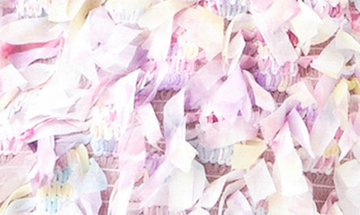 English Factory Puff Sleeve Textured Ribbon Top In Mauve