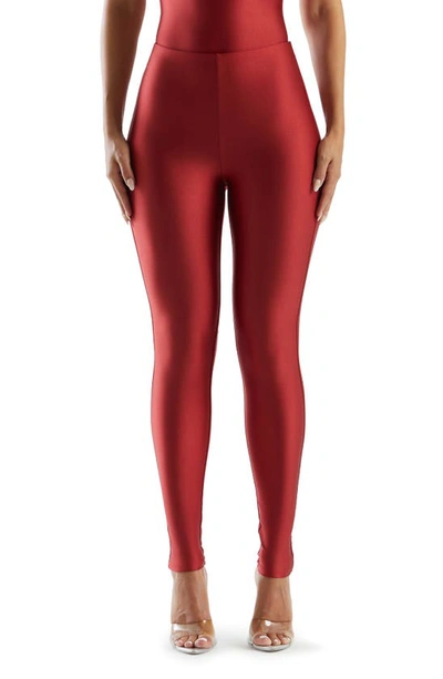 Shop Naked Wardrobe Figure Out High Waist Leggings In Red