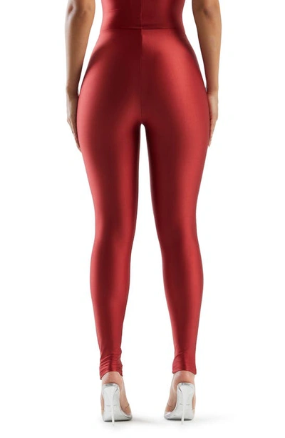 Shop Naked Wardrobe Figure Out High Waist Leggings In Red