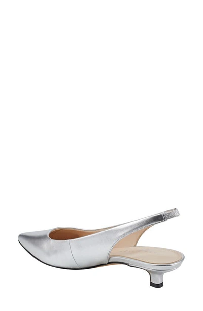 Shop Marc Fisher Ltd Posey Pointed Toe Slingback Pump In Silver 040