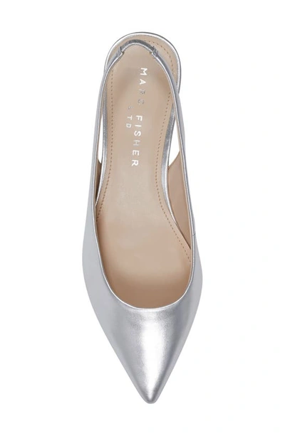 Shop Marc Fisher Ltd Posey Pointed Toe Slingback Pump In Silver 040