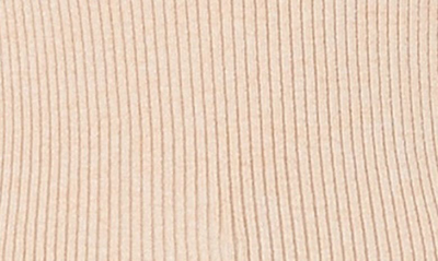 English Factory Scallop Hem Square Neck Rib Sweater In Taupe