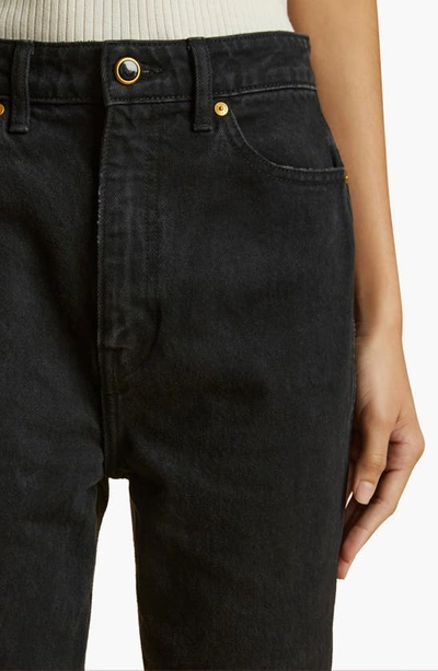 Khaite Danielle Straight-leg Mid-rise Recycled Denim Jeans In Prescott