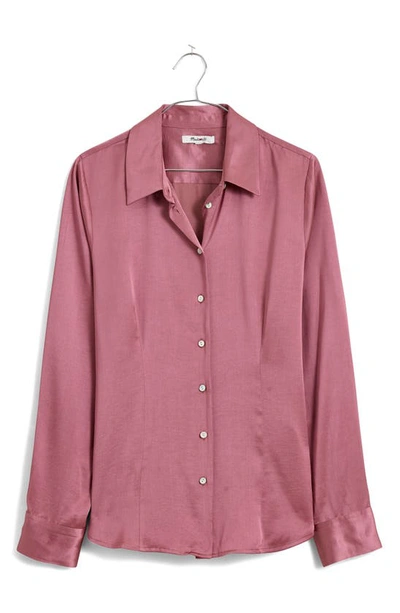 Shop Madewell Enzo Button-up Shirt In Woodrose
