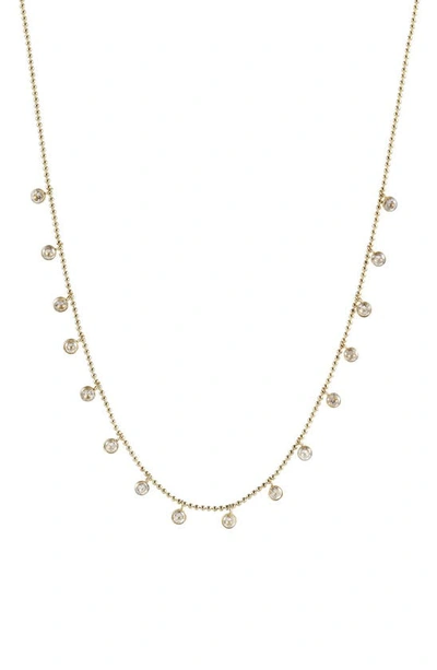 Shop Jane Basch Designs Explosion Cubic Zirconia Frontal Necklace In Gold