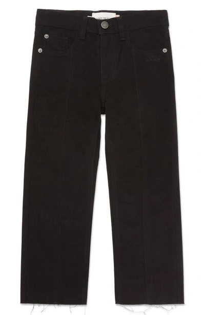 Shop Honor The Gift Kids' Front Seam Cotton Twill Pants In Black
