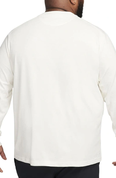 Shop Nike Dri-fit Primary Long Sleeve T-shirt In Phantom/ Heather/ Phantom